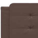 vidaXL Coussin de tête de lit Zadar marron 200 cm similicuir