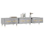 vidaXL Meuble TV gris béton 150x36x30 cm bois d'ingénierie