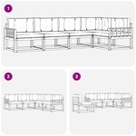 vidaXL Ensemble de canapés d'extérieur 4 pc Blanc et gris clair