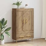 vidaXL Haut Armoire avec tiroir Chêne artisanal 69 5 x 31 x 115 cm