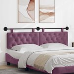 vidaXL Tête de lit suspendue Pourpre Velours