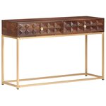 Vidaxl table console 122x36x75 cm bois de manguier massif