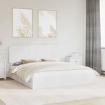 vidaXL Lit de Rangement Blanc 180 x 200 cm Bois d'ingénierie