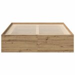 vidaXL Cadre de lit sans matelas chêne artisanal 120x190 cm