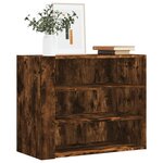 vidaXL Armoire murale chêne fumé 75x35x60 cm bois d'ingénierie