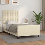 vidaXL Cadre de lit sans matelas crème 80x200 cm similicuir