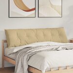 vidaXL Coussin de Dos Vert gris 180 x 50 cm Tissu en velours côtelé