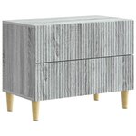 vidaXL Cabinet de chevet avec tiroir Sonoma gris 62 x 34 5 x 48 cm