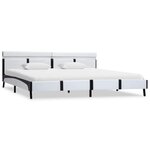vidaXL Cadre de lit avec LED sans matelas blanc 180x200 cm