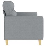 vidaXL Canapé à 3 places Gris clair 180 cm Tissu