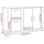 vidaXL Buffet Noir 100x33x59 5 cm Bois d'ingénierie