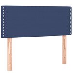 vidaXL Sommier à lattes de lit avec matelas Bleu 80x200 cm Tissu