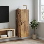 vidaXL Armoire Murale 33 x 34 5 x 90 cm Bois d'ingénierie Bois ancien