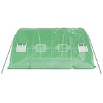 vidaXL Serre avec cadre en acier vert 20 m² 5x4x2 3 m