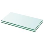 vidaXL Panneaux d'étagère 2 Pièces Verre Transparent 20 x 30 cm
