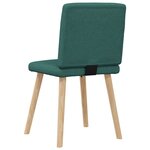 vidaXL Chaises à manger lot de 4 vert foncé tissu