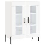 vidaXL Buffet haut Blanc 69 5x34x180 cm Bois d'ingénierie