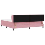 vidaXL Lit à ressorts avec tête de lit Rose 200 x 200 cm Velours