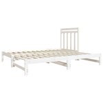 vidaXL Lit coulissant sans matelas blanc 2x(90x190) cm