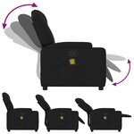 vidaXL Fauteuil de massage inclinable Noir Tissu