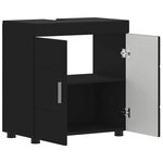 vidaXL Ensemble d'armoire de salle de bain TULUM Noir 60 x 34 x 63 cm
