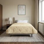 vidaXL Duvet complet toute l'année Matelassé Crème 140 x 220 cm
