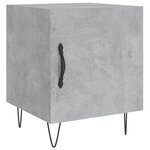 vidaXL Tables de chevet 2 Pièces gris béton 40x40x50 cm bois d’ingénierie