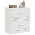 vidaXL Buffet blanc 67x39x73 cm acier