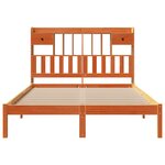 vidaXL Lit bibliothèque sans matelas cire marron 140x190 cm pin massif