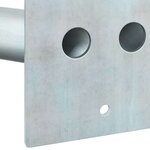 vidaXL Support de mât de drapeau Argent 11.5 x 7.5 cm Acier