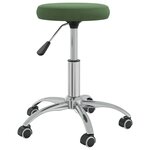 Vidaxl chaise pivotante de bureau vert foncé velours