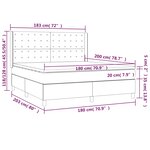 vidaXL Sommier à lattes de lit matelas et LED Rose 180x200 cm Velours