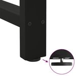 vidaXL Pieds de table basse Noir 2 pièces 38 x (42-43) cm Acier