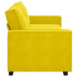 vidaXL Canapé à 3 places Jaune 180 cm Velours