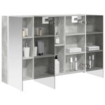 vidaXL Armoire Miroir de Salle de Bain Gris béton 103 5 x 15 5 x 70 cm