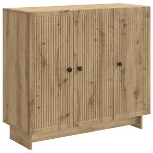 vidaXL Buffet Chêne artisanal 89 x 34 5 x 80 cm Bois d'ingénierie