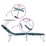 vidaXL Transat 2-personne 2 Pièces Vert 58 x 188 x 77cm tissu