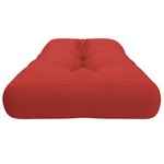 vidaXL Coussin de palette rouge 120x40x12 cm tissu