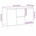 Buffet vidaXL Noir Chêne 101x35x60 cm Bois reconstitué