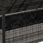 vidaXL Banc de Jardin à 2 Places avec Coussins Gris Résine Tressée