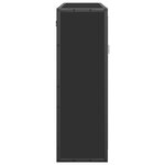 vidaXL Armoire à miroir de salle de bain noir bois d’ingénierie