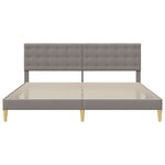 vidaXL Cadre de lit avec tête de lit Taupe 200 x 200 cm Tissu
