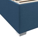 vidaXL Cadre de lit avec matelas Bleu 120 x 190 cm tissu