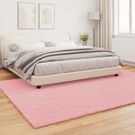 vidaXL Tapis en Fourrure Synthétique de Lapin Olite Rose 240 x 340 cm