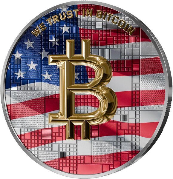 Pièce de monnaie en Argent 1000 Satoshi g 21 Millésime 2026 Bitcoin Nations USA