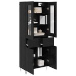 vidaXL Haut Armoire Chêne noir 69 5 x 34 x 90 cm Bois d'ingénierie