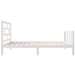 vidaXL Cadre de lit sans matelas blanc bois massif 90x200 cm