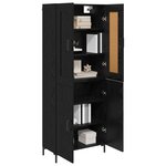 vidaXL Haut Armoire 2 Pièces Chêne noir Bois d'ingénierie