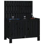 vidaXL Boîte de rangement de jardin Noir 76x42 5x54 cm Bois massif pin