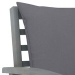 vidaXL Chaises de jardin lot de 2 avec coussins gris foncé Bois acacia